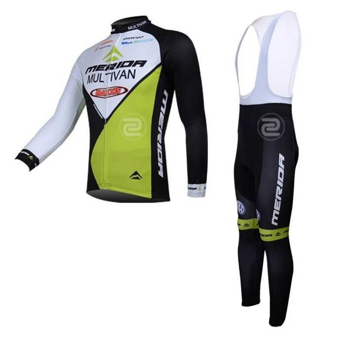 Echipament ciclism S , M  bianchi sau merida iarna set nou negru Bluza