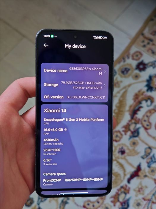 Xiaomi 14  512гб, 16+6 ОЗУ