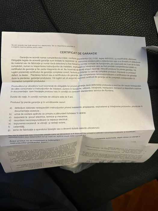 Senzor Gaz BELL 9-12 V