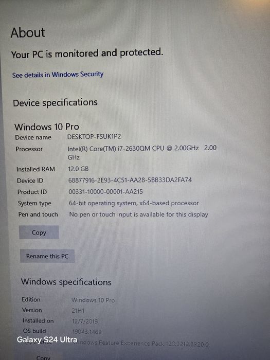 Hp EliteBook 8760w I7 12Gb 500hdd