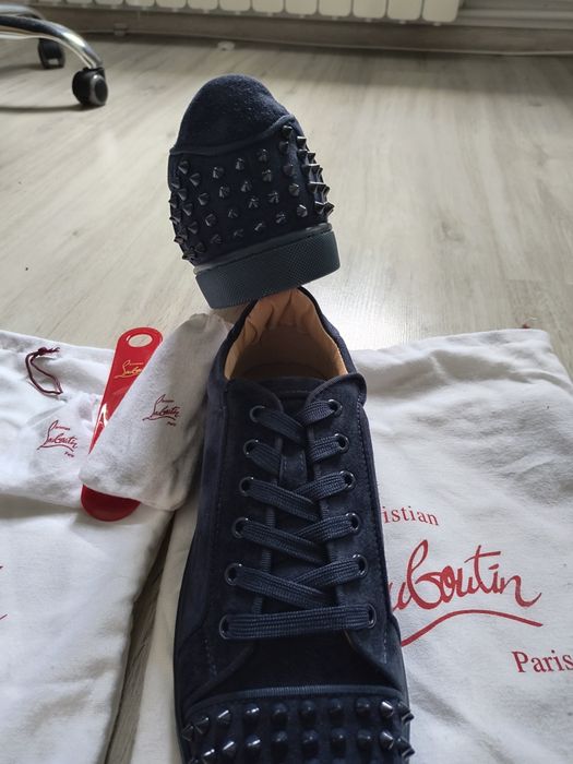 Christian Louboutin navy blue spiked 43.5