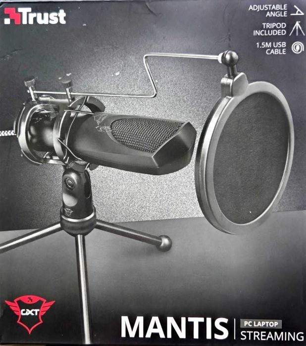 Trust GXT 232 Mantis USB стрийминг микрофон с кутия