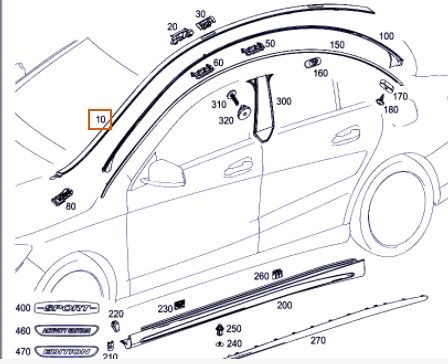 Детайли за Мерцедес C класа и CLA класа с номера-100;80;60;50;30;20