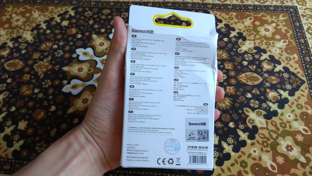 Кабель Baseus Dynamic Series 20W 1m для iPhone iPad Fast Charging