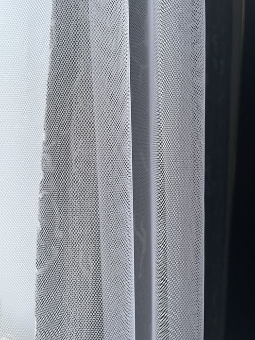 Тюль сетка белая капроновая