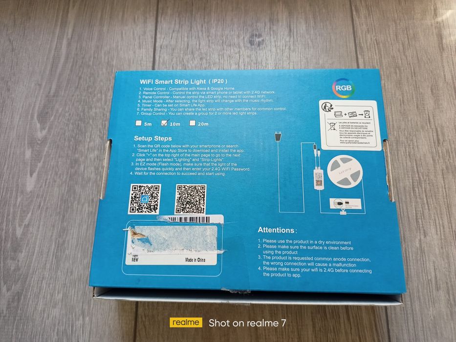 Maxcio WiFi RGB LED лента 10 метра комплект