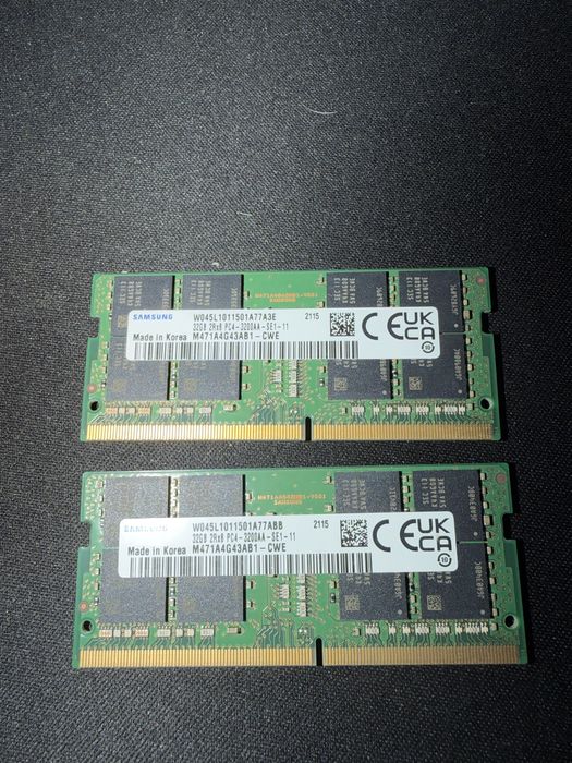 Ram laptop DDR4 64gb 3200 dual channel