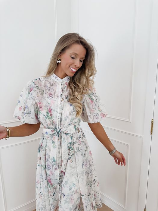 Рокля с кристали лен с памук камъни цветя