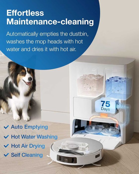 Aspirator robot DEEBOT T20 OMNI, ridica cop la covor, usuca lavetele