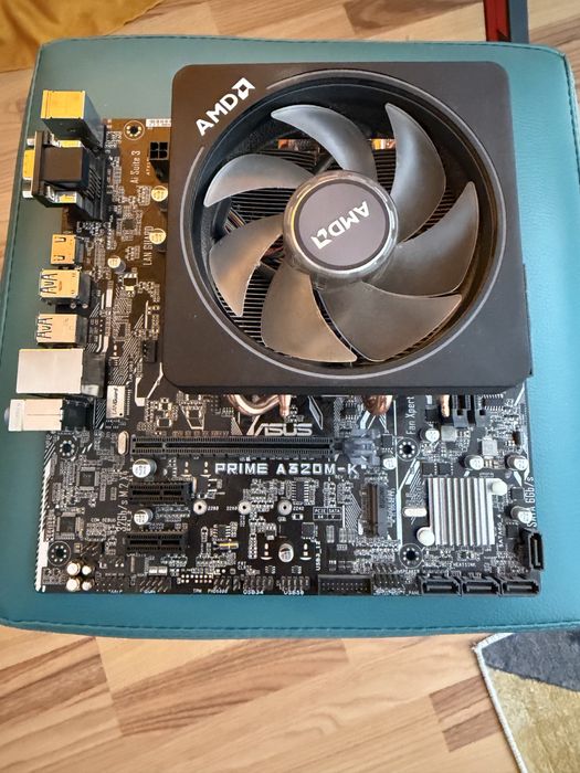 Kit Gaming AMD Ryzen 5 2600X + Placă de bază ASUS PRIME A320M-K + Cooler Wraith Prism RGB