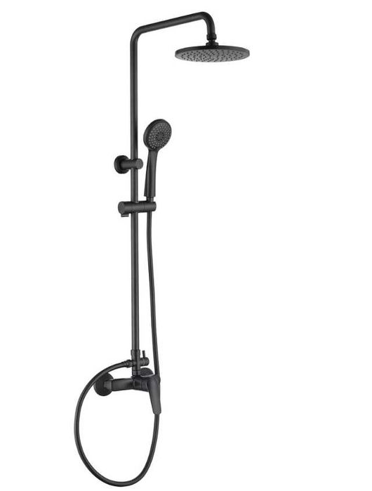 Черна комплект ПРОМО душ колона тип Тропически дъжд Boro Nero + мивка