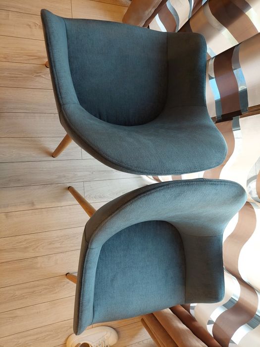 2 scaune de masa noi,culoare turcoaz