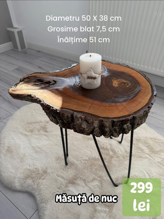 Măsuță de cafea nuc