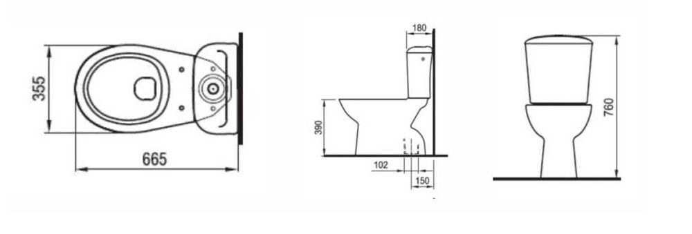 Санитарен Моноблок (бял)