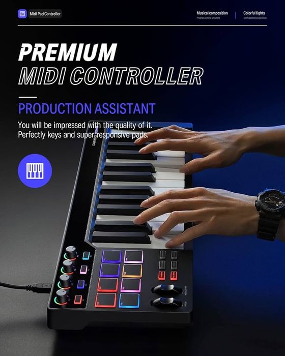 Midi-клавиатура Donner starrykey 25 НОВАЯ