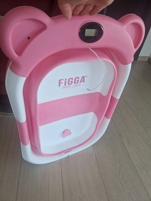 Cadita bebe Figga si suport/hamac perna, termometru,impecabila