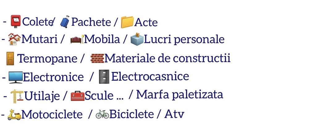 Transport marfa,mobila- Oriunde, oricand, oricum.