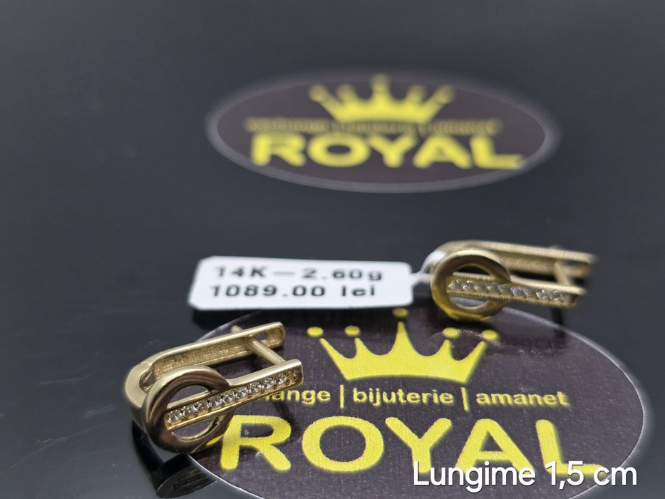 Bijuteria Royal: Cercei aur 14k/2.60 gr