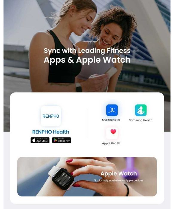 Cantar corporal smart, RENPHO, max 180 kg, 28x28, rosu