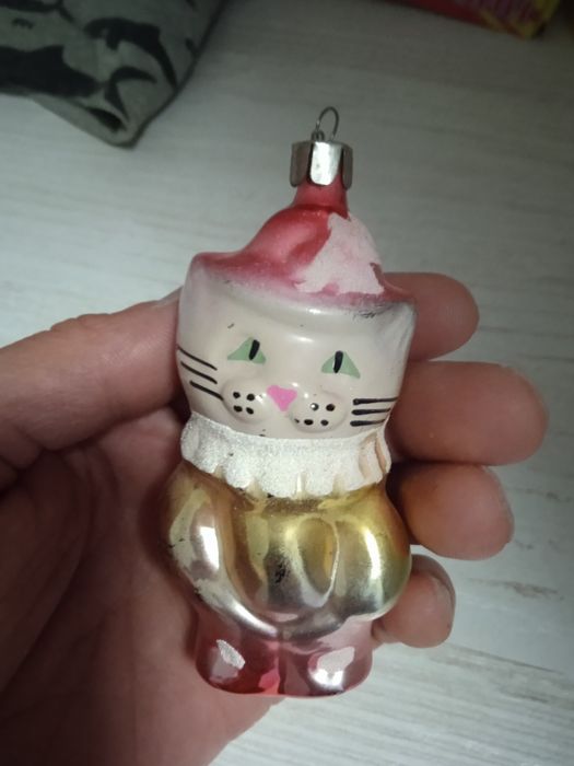 Игрушки новогодние ёлочные советский стекло