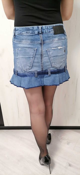 Дънкова Пола Плисе Ръчна изработка