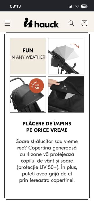 Cariucior pt copil Hauck rapid 3 air negru