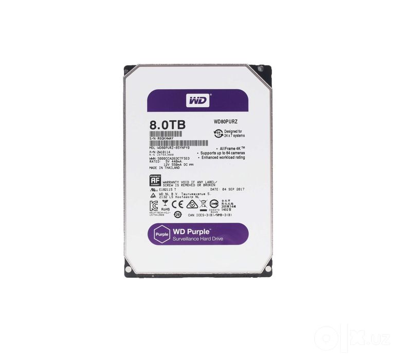 | Жесткий диск WD Purple 8TB WD80PURZ