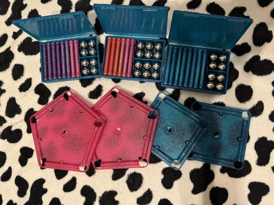 Magneti Geomag cu sclipici, set 60 de bucati