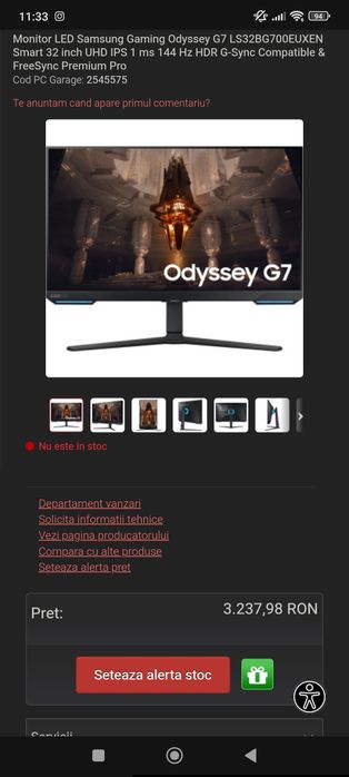 Samsung  Odyssey G7 Smart Monitor 4K 144hz