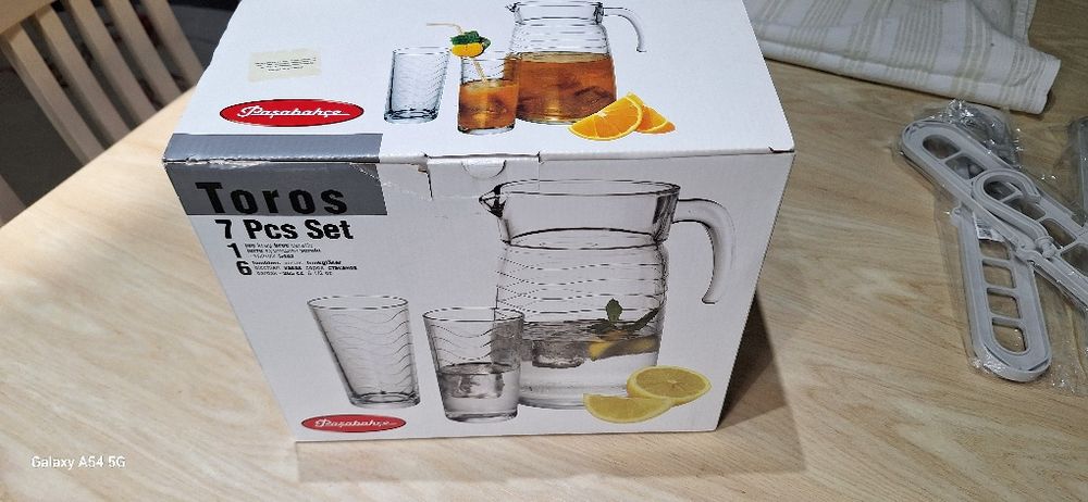 Комплект кана с чаши стъкло,функционални закачалки