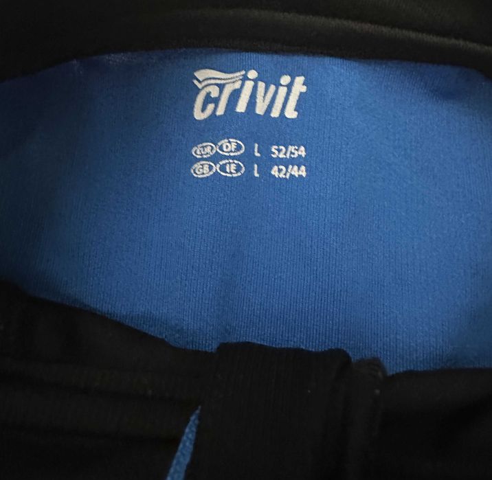Tricou Ciclism Crivit - Mărimea L (52/54) - Alb/Negru - Nou fără etichetă - Echipament Bicicletă