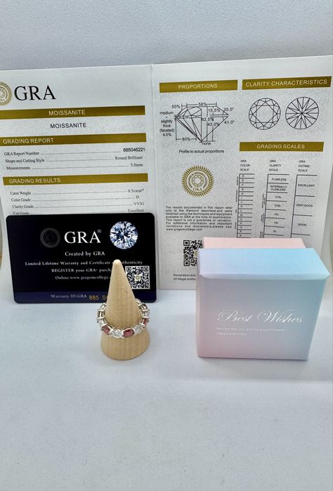 Сребърен пръстен с мойсанит (Диамант)