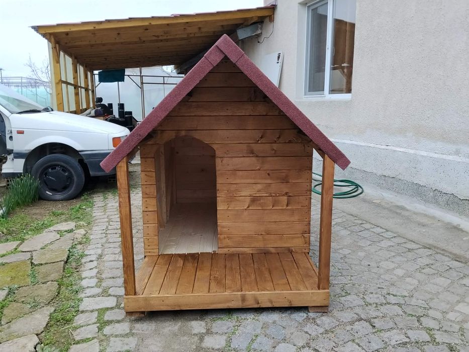 Дървена къща за големи кучета Алабай Кане Корсо къща куче колиба
