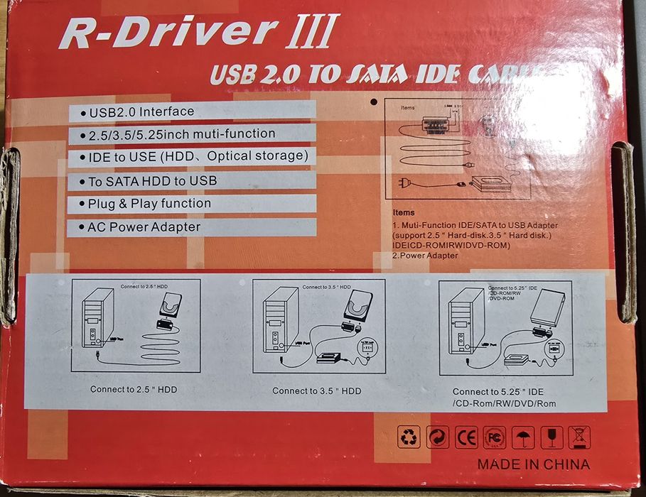 Hd to usb Мултифункионален sata to usb адаптор