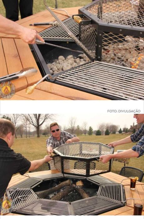 Дачный стол - мангал для эксклюзивной пищи.Mamlakat stoli - barbekyu.