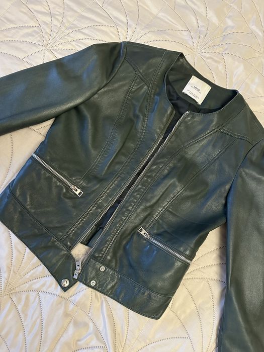Кожанная куртка Mango