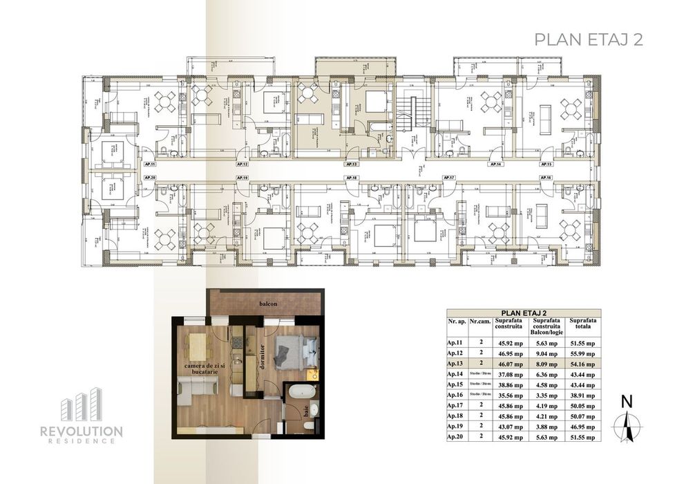 NEW! COMISION 0% - Apartamente cu 2 camere - Oltului 13A, Baia Mare