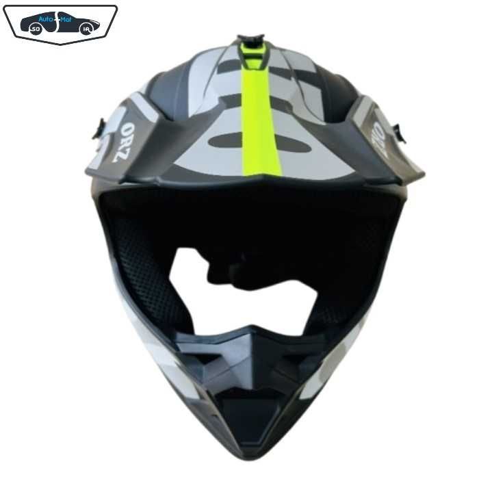 Кросова каска Automat, За мотор, Атв, Вело S, M и L, Черен, неон и сив