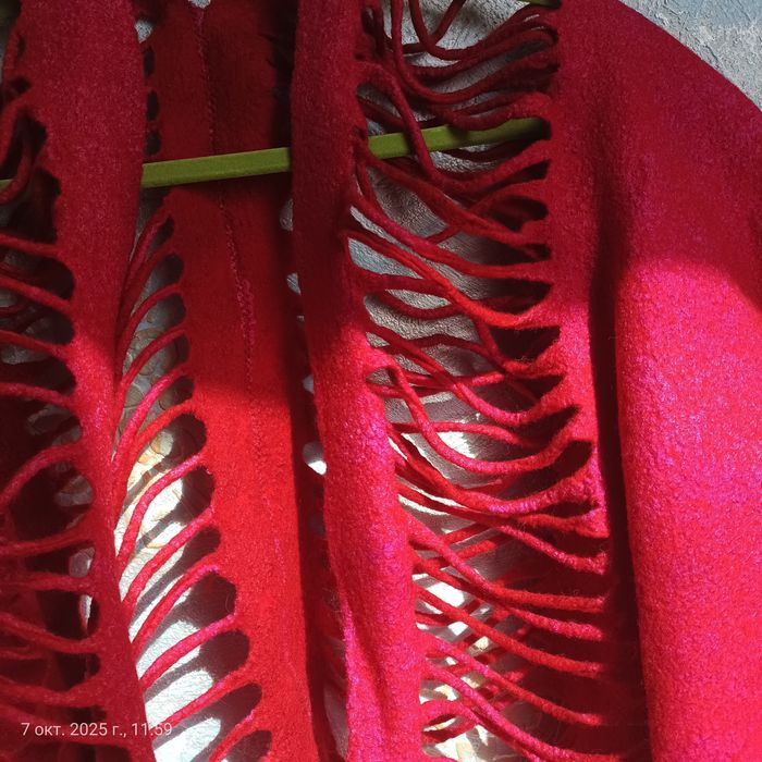 Шарф накидка войлок