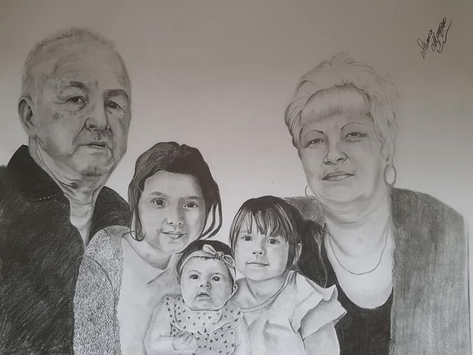 Portret in creion la comanda