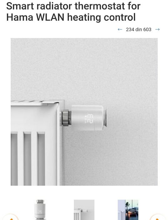 Termostat inteligent Hama pentru calorifer, cu control inteligent WLAN