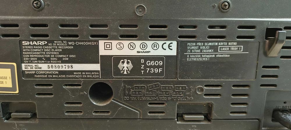 Radiocasetofon cu cd SHARP