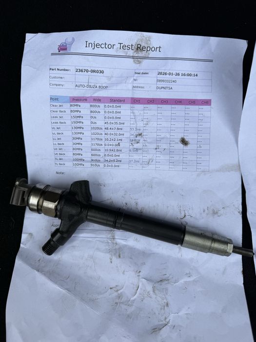 Дюзи Denso за Toyota Auris 2008  126кс