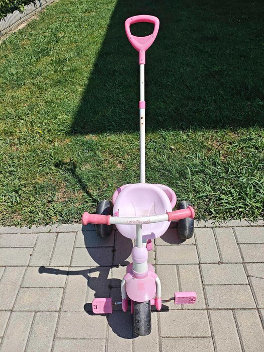 Vand Tricicleta Pliabila cu roti de cauciuc Qplay Rito Rubber, Rosu + cadou