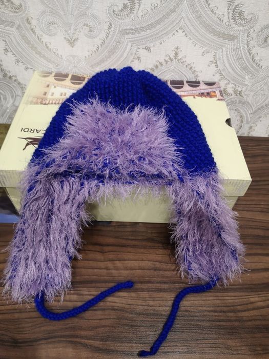 Шапка - ушанка, яркая