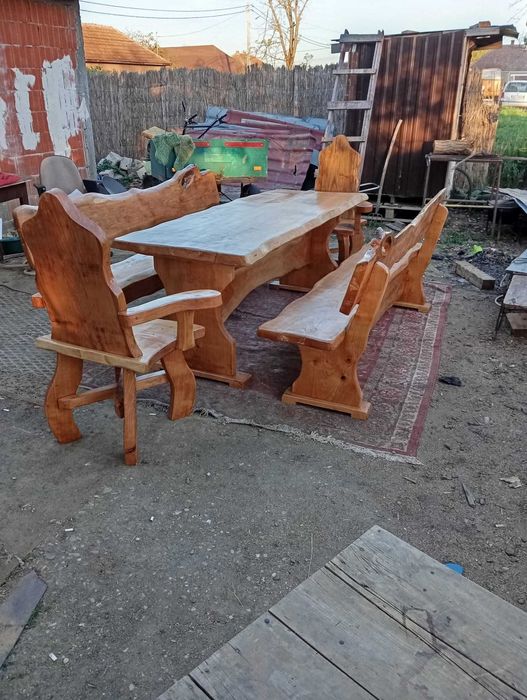 Set mobilier pentru gradina,realizat din lemn de cireșe, negociabil!