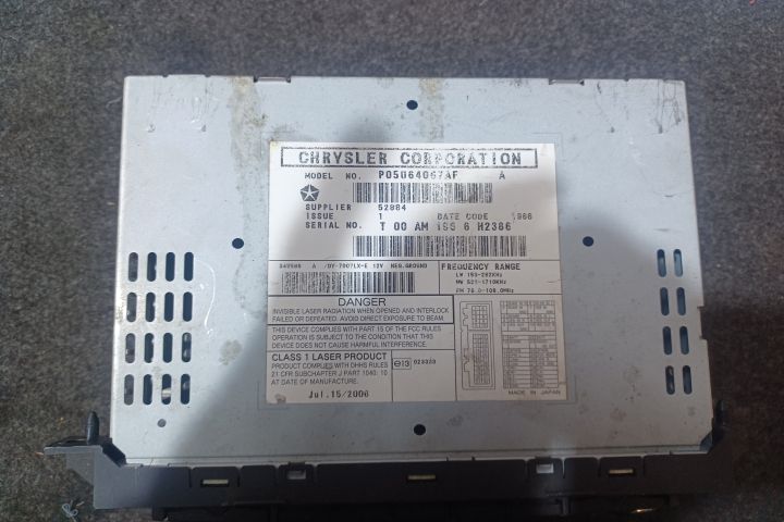 Radio cd P05064067AF Jeep Grand Cherokee WK