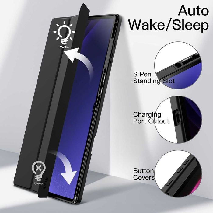 Husa Samsung Tab A9+/A11+ Plus/S9U/S10 Ultra Book Cover/A 10.1 2019