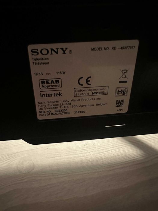 Sony Bravia 49” 4K HDR Smart TV KD-49XF7077 – FĂRĂ TELECOMANDĂ