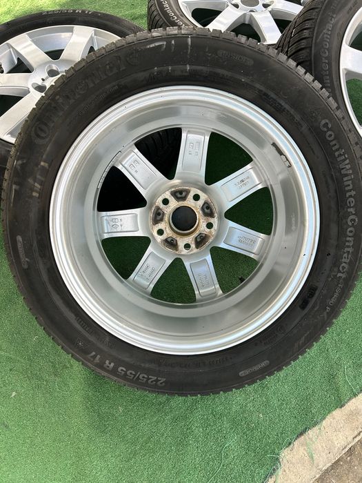 5х112 177,5j ET 28 за audi mercedes vw skoda seat със зимни гуми continental 225 55 17